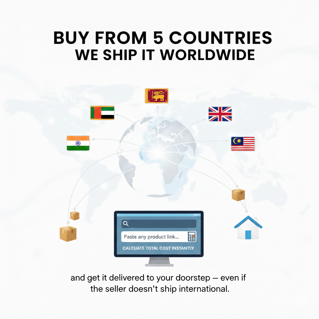 Buy from 5 countries, we ship it worldwide